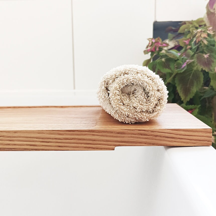 elegante Badewannenablage | 70 - 100 cm | Badewannenablage Eiche massiv | Badewannenablage Holz | Badebrett | Badewannenablage aus Eiche