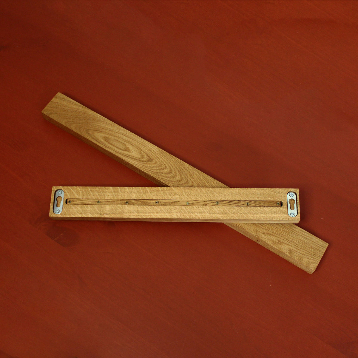 kleine magnetische Messerleiste | 40- 54 cm | 100 % Leimfrei | Magnetleiste für Messer | Massivholz Eiche in edlem Design