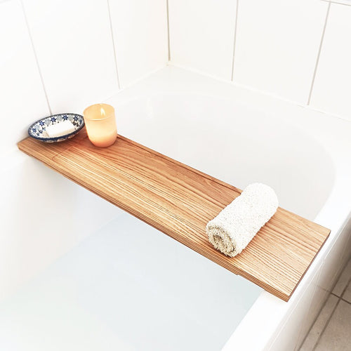 elegante Badewannenablage | 70 - 100 cm | Badewannenablage Eiche massiv | Badewannenablage Holz | Badebrett | Badewannenablage aus Eiche