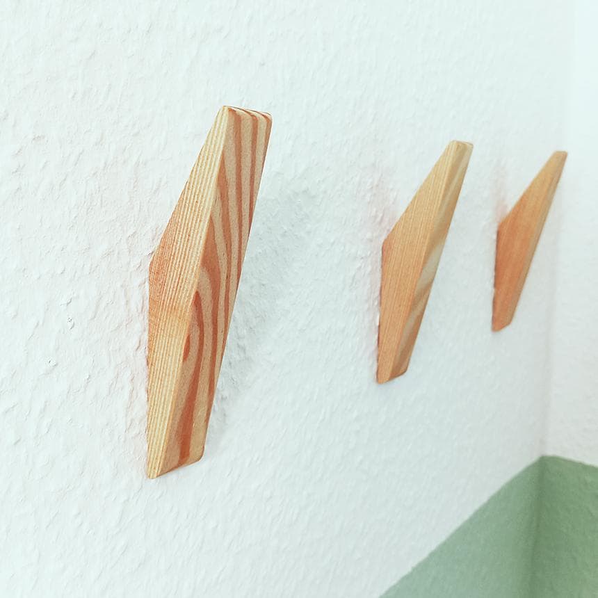 Garderobenhaken | recyceltes Massivholz Fichte | Wandhaken | schlichte Haken | Garderobe Holz | Garderobe | Handtuchhalter | Aufhänger