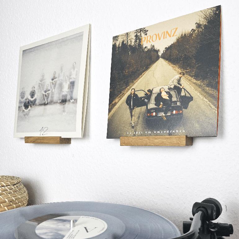 16 cm Schallplattenregal aus massiver Eiche | Vinyl Regaldekor | Schallplatten Wandhalterung | Plattenregal | Vinylleiste | Aufbewahrung