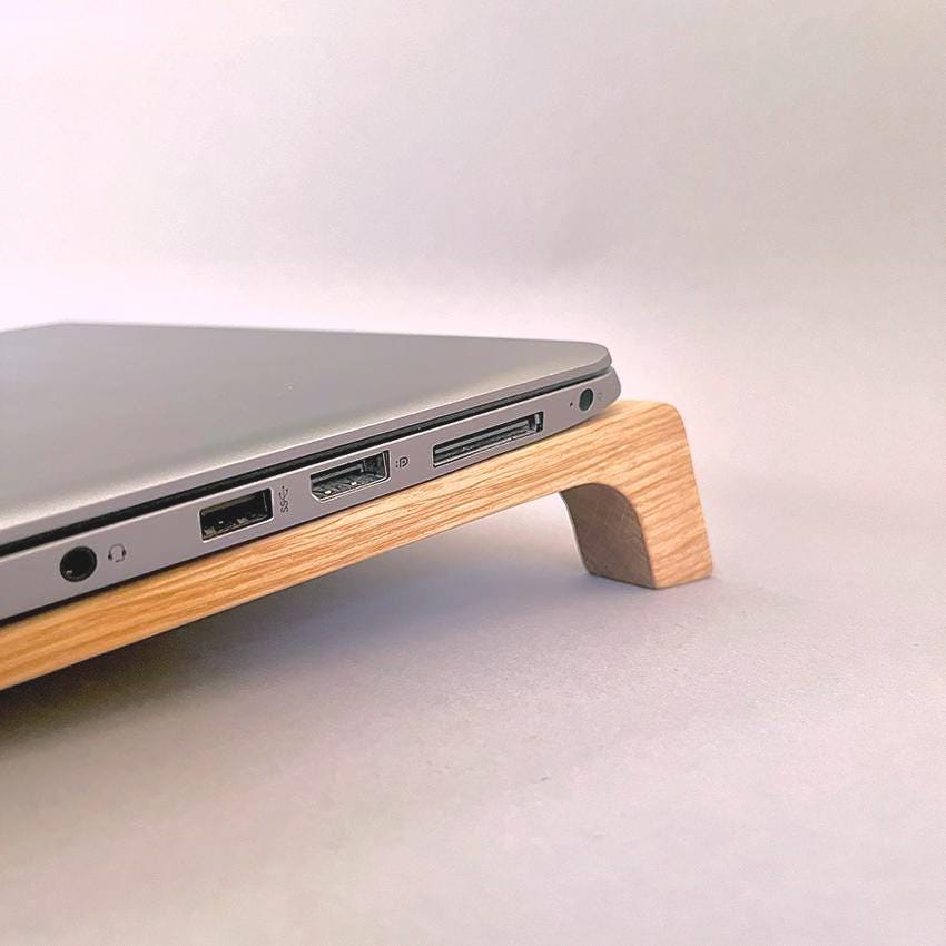 Laptop Ständer | ergonomisch Arbeiten | Eiche massiv | Schreibtischerhöhung | Laptopständer Eiche | Laptop riser | Laptop stand | mitnehmbar