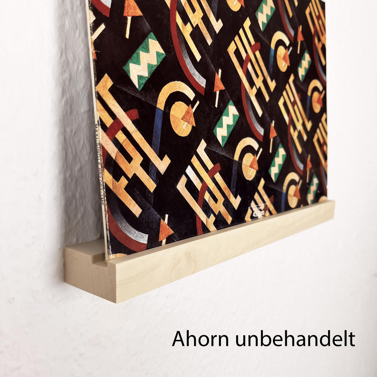 Schallplattenregal aus massivem Ahorn | geölt oder unbehandelt | Vinyl Regaldekor | Schallplatten Wandhalterung | Plattenregal | Vinylleiste