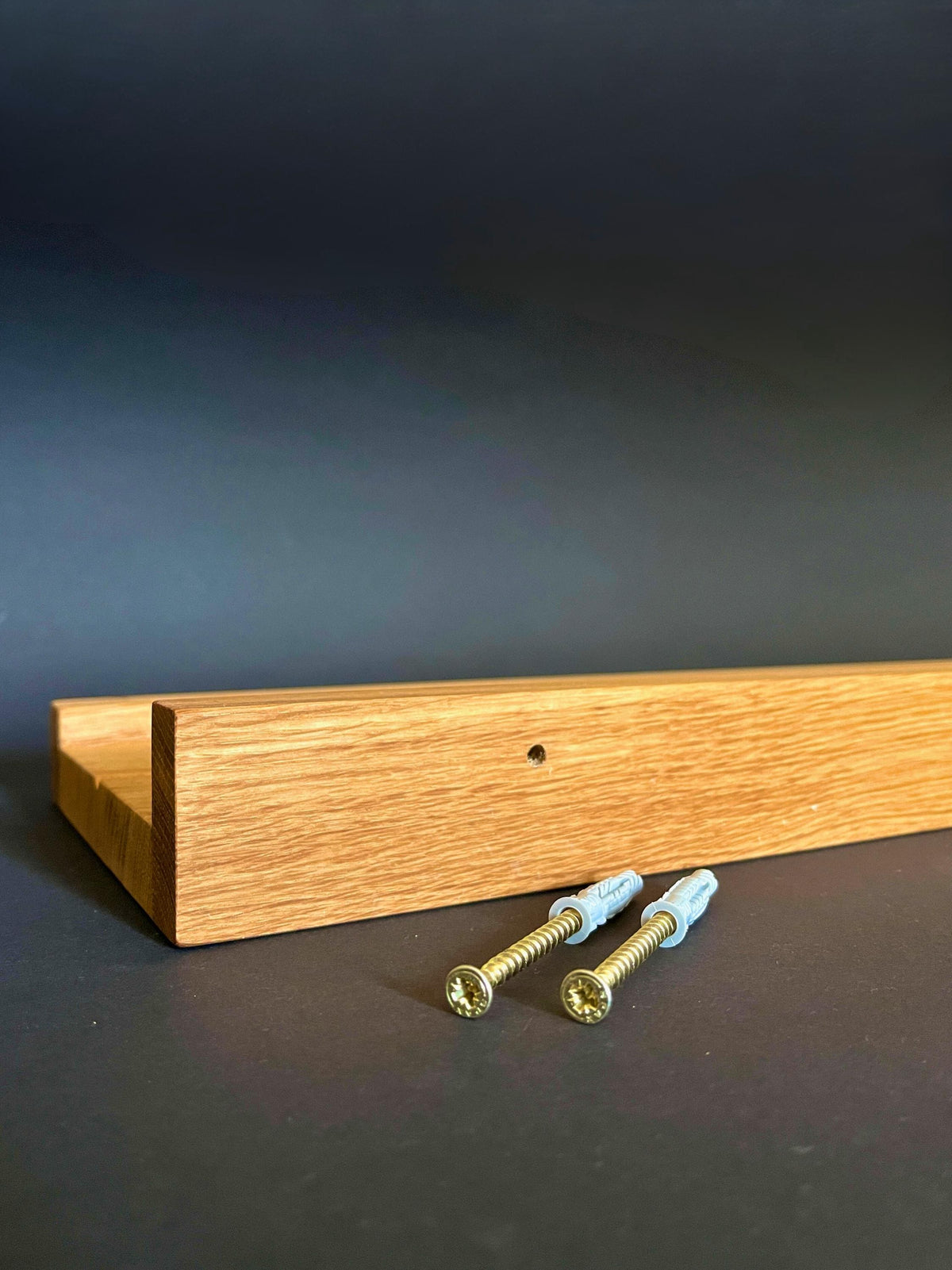 Regal aus massiver Eiche | Bilderleiste | Holzregal | Wandregal | Bücherregal | Fotoleiste | 20 - 100 cm | Regal Flur | Küchenregal
