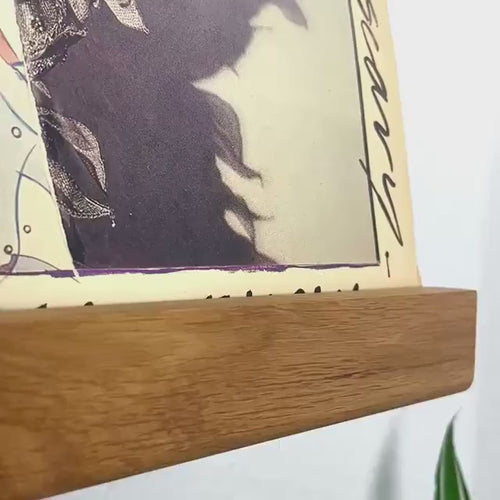 bis zu 12 Vinyl | Schallplattenregal aus massiver Eiche | Vinyl Regaldekor | Schallplatten | Plattenregal| Vinylleiste| Schallplattenständer