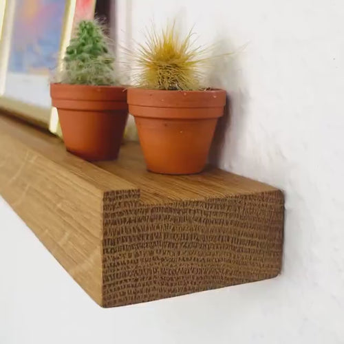 elegante Bilderleiste | Buchleiste | Bücherregal | Wandboard | schwebendes Regal | Gewürzregal | Eiche massiv | geölt oder unbehandelt